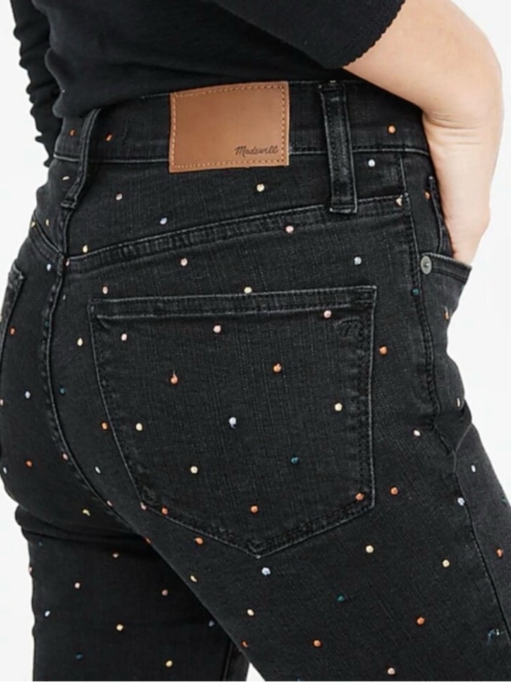 Madewell Metallic Dot Edition 10” High Rise Skinny Jean